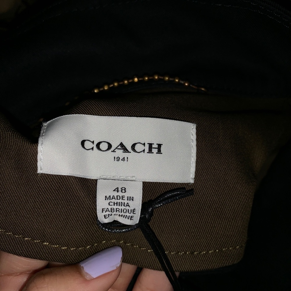 Brand New: Coach Faux Shearling Twill Jacket - Picture 5 of 10